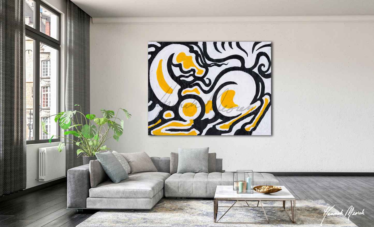"Yellow White Horse"