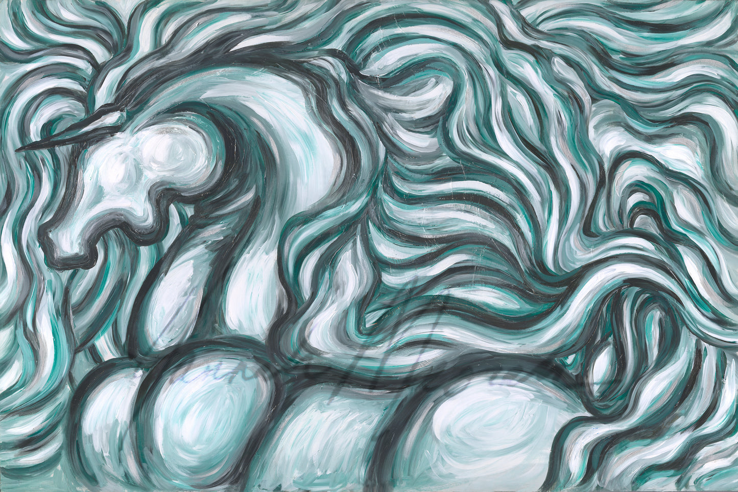 "Wild Teal Grace"