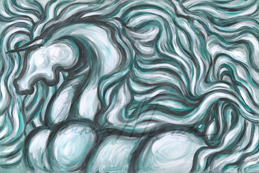"Wild Teal Grace"